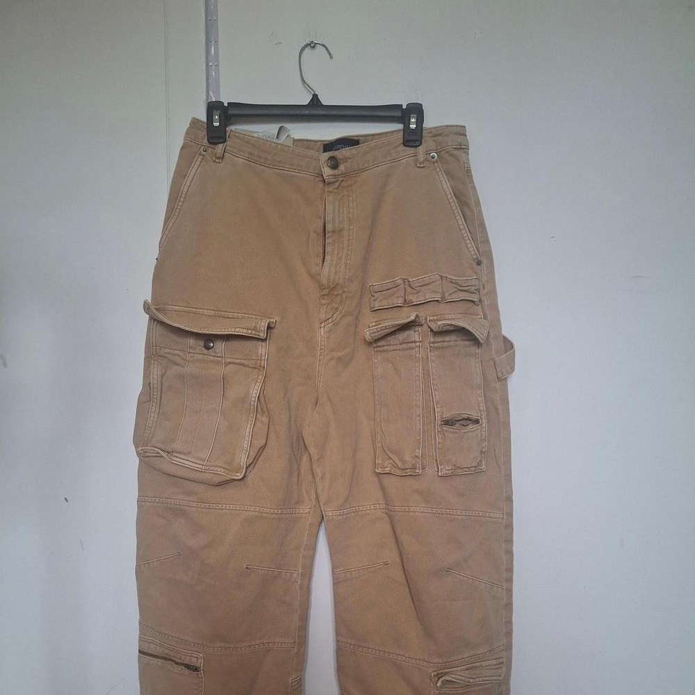Sportmax Men's Cargo Pants in Tan with Multiple Pckets